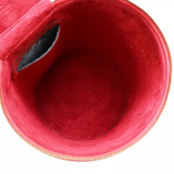 LOUIS VUITTON LV Logo Cannes Hand Vanity Bag Epi Leather Red M48037 31EC931 - Picture 11 of 16